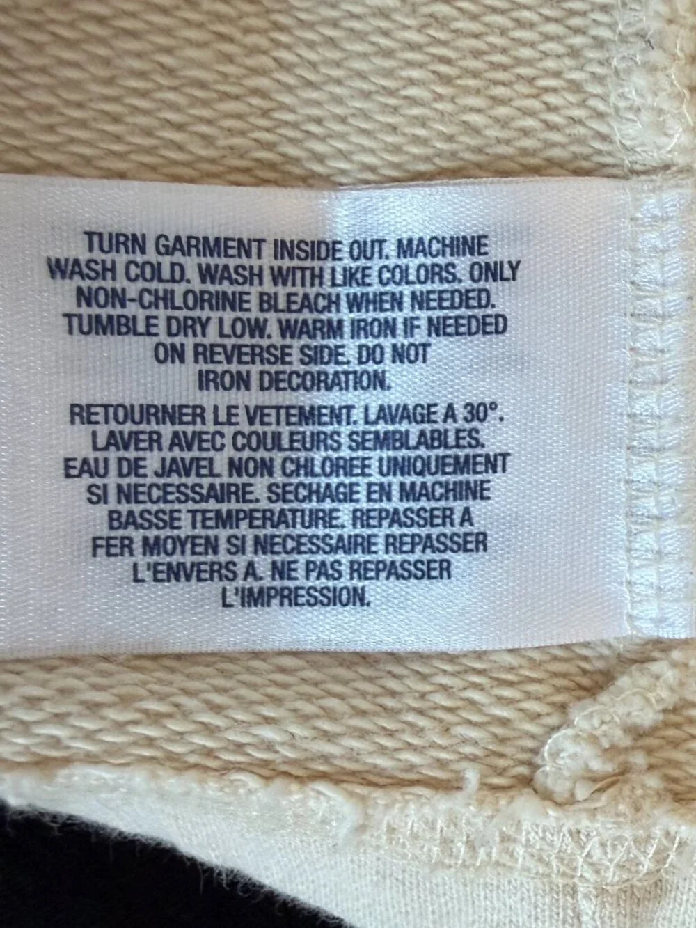 Ralph Lauren girls' sweatshirt cardigan shawl collar XL 16 cream cotton navy